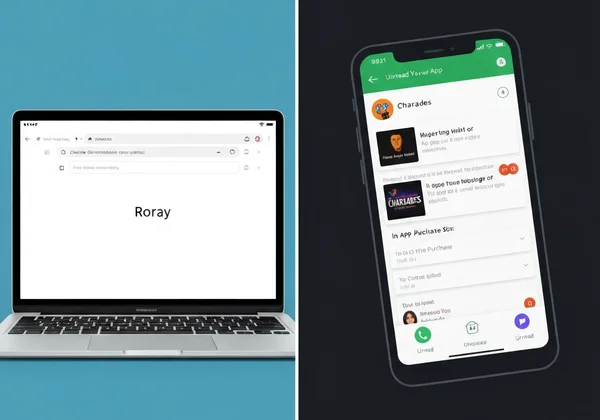 Online charades generator vs mobile app comparison interface