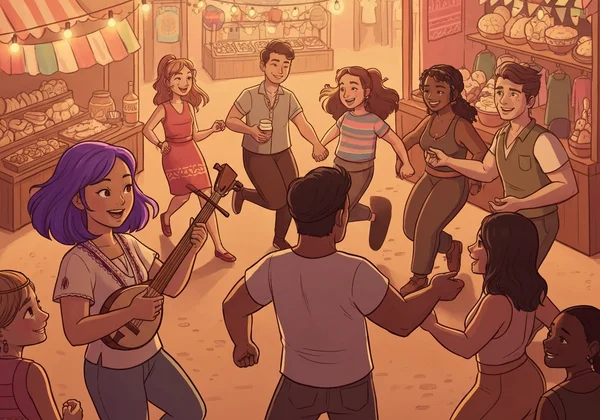 Global charades game with diverse players